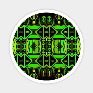 African Symbolic Design in Greens - "The Knowledge of Tradition" Magnet